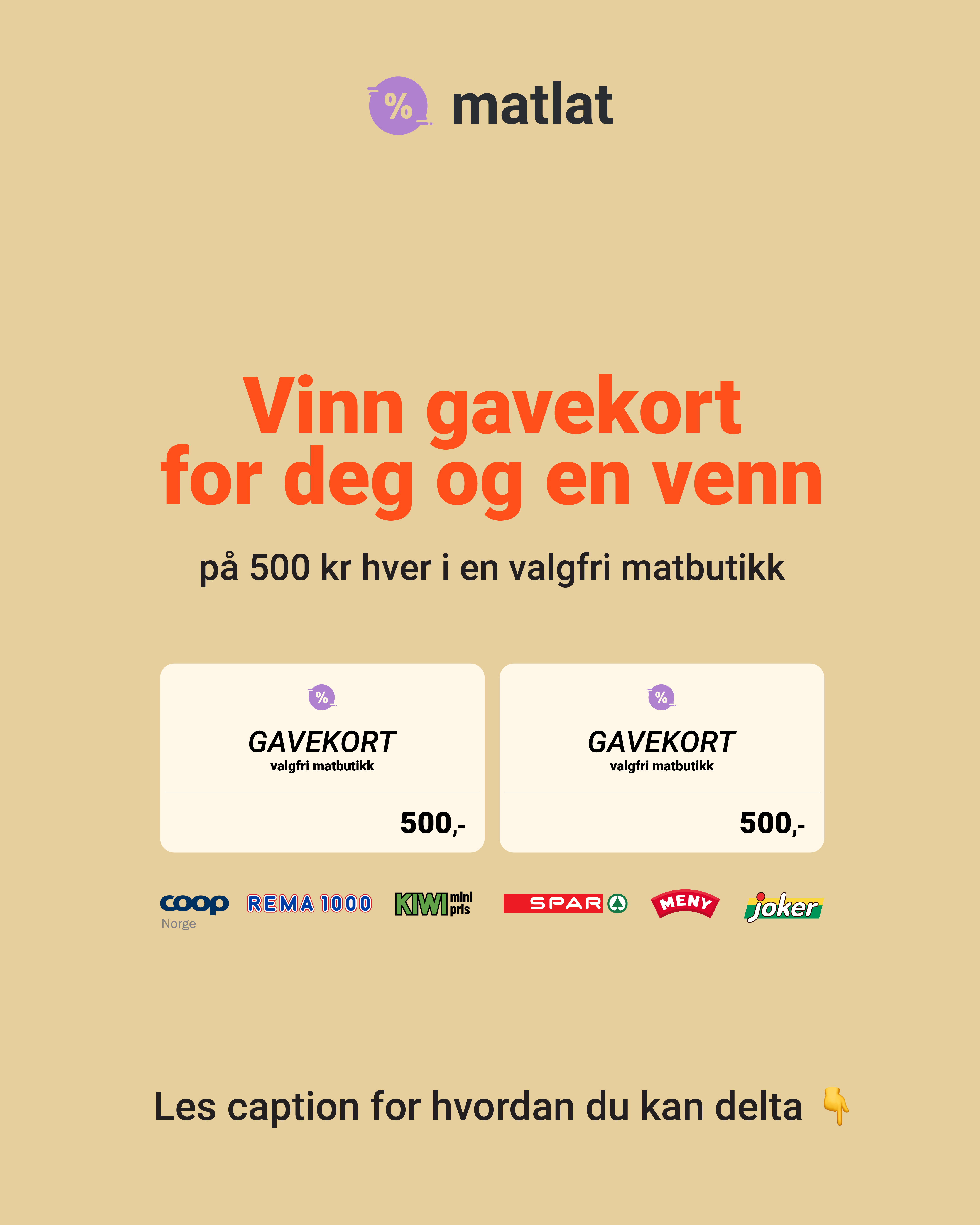 Vinn gavekort og handlenett